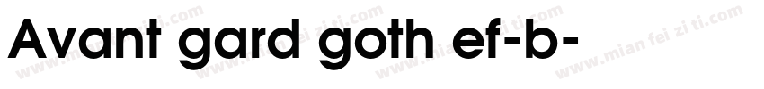 Avant gard goth ef-b字体转换